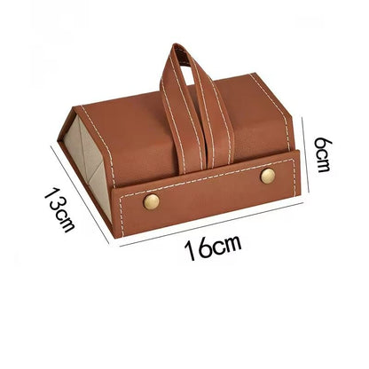 Foldable Hanging Travel Glasses Case  PU Leather Eyewear Organizer With 3 Or 5 Slots 7