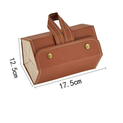 Foldable Hanging Travel Glasses Case  PU Leather Eyewear Organizer With 3 Or 5 Slots 9