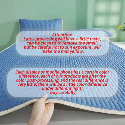 Latex Cooling Mat  NonSlip Summer Sleeping Pad For Home Dorm  Student Use No PillowcaseCore 2