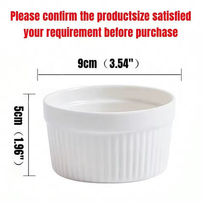 Premium Ceramic Striped Bowls  HeatResistant NonStick Dessert  Snack Serving Bowls 5