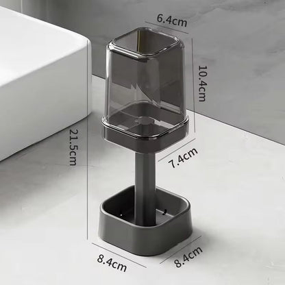 Minimalist Toothbrush Holder Set  Compact Bathroom Organizer With Gargle Cup  Tumbler Rack 7