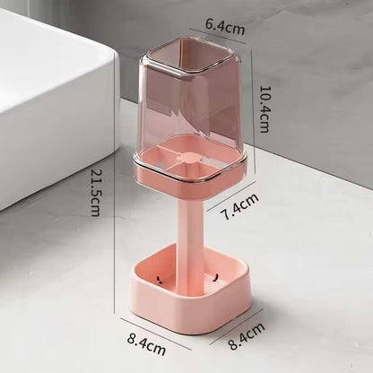 Minimalist Toothbrush Holder Set  Compact Bathroom Organizer With Gargle Cup  Tumbler Rack 8