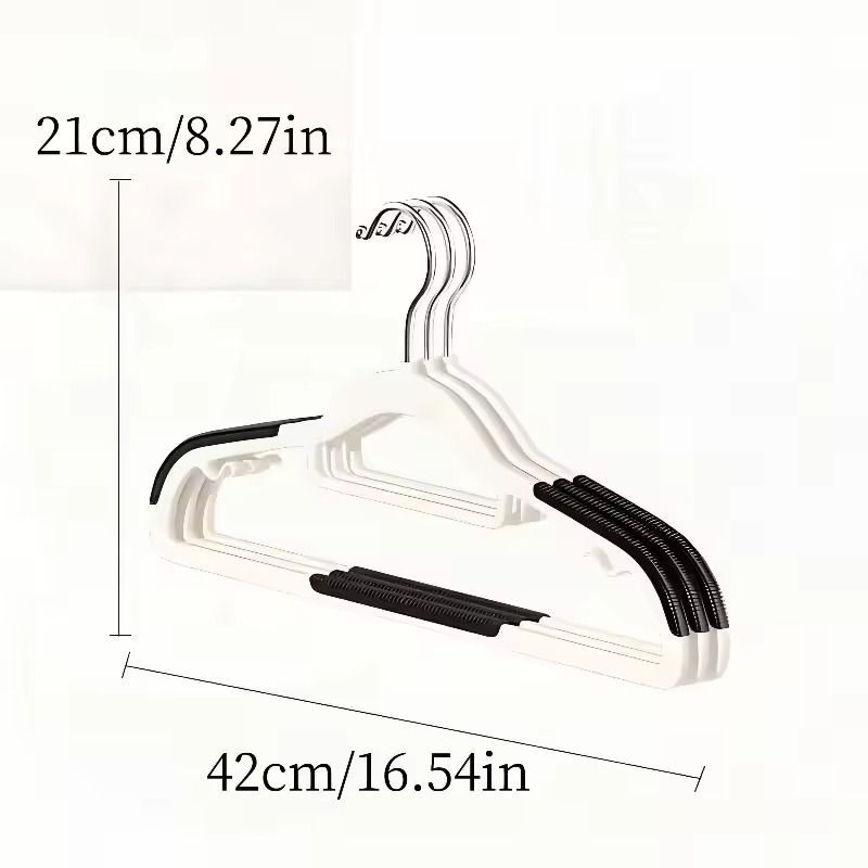 10PCS AntiSlip Clothes Hangers  NonMarking Design With Rotating Metal Hook For Home  Dorm 3
