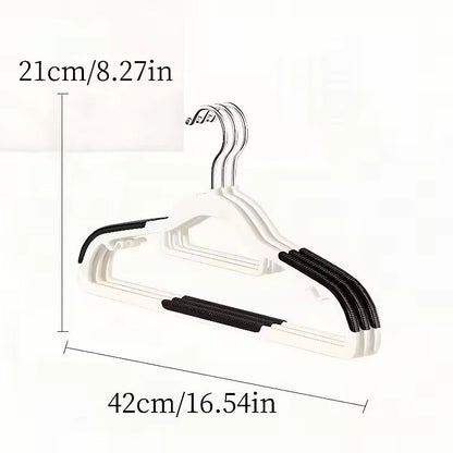 10PCS AntiSlip Clothes Hangers  NonMarking Design With Rotating Metal Hook For Home  Dorm 3