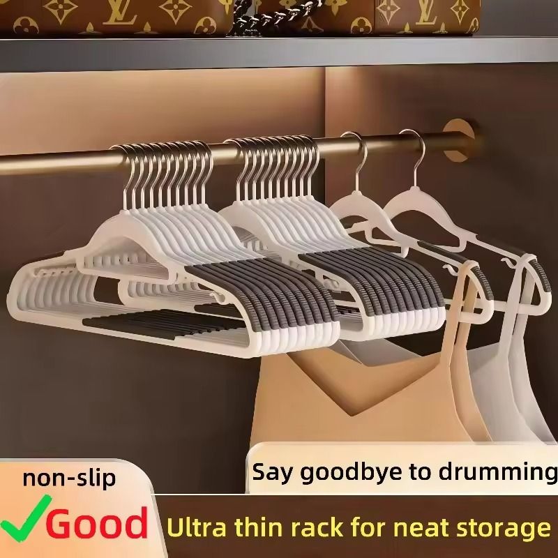 10PCS AntiSlip Clothes Hangers  NonMarking Design With Rotating Metal Hook For Home  Dorm 4