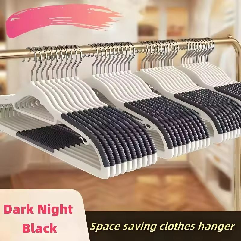 10PCS AntiSlip Clothes Hangers  NonMarking Design With Rotating Metal Hook For Home  Dorm 5