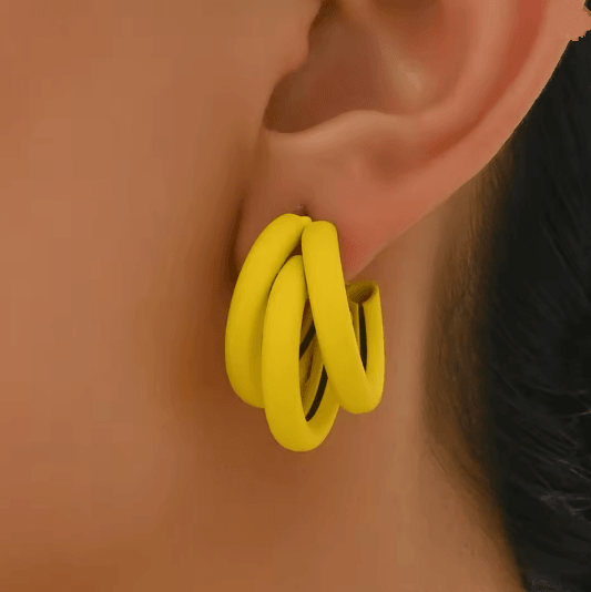 Golden Curve Vintage Hoop Earrings 7