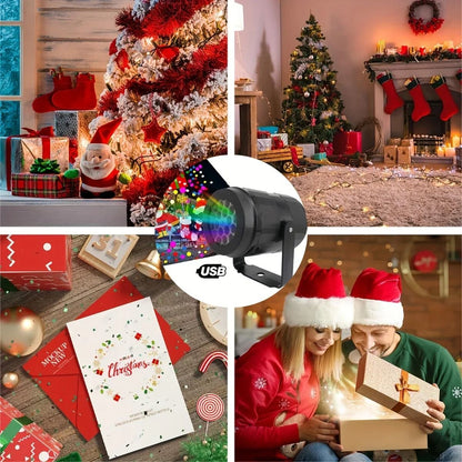 Snowflake Christmas Laser Projector Light With 16 Rotating LED Patterns For Holiday Decoration 4