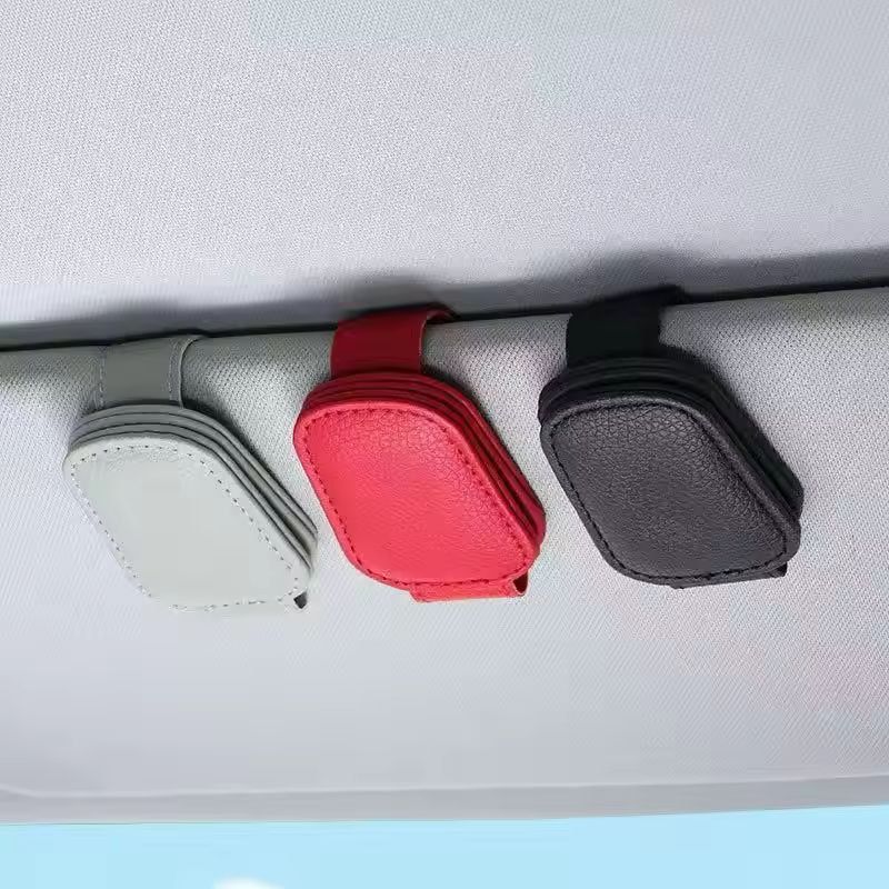 Compact Universal Car Visor Organizer Clip - Easy Sunglasses & Ticket Holder