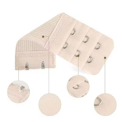 ComfyFit 9Pack Adjustable Soft Bra Extenders  2Hook 3Row Band Extender Set 4