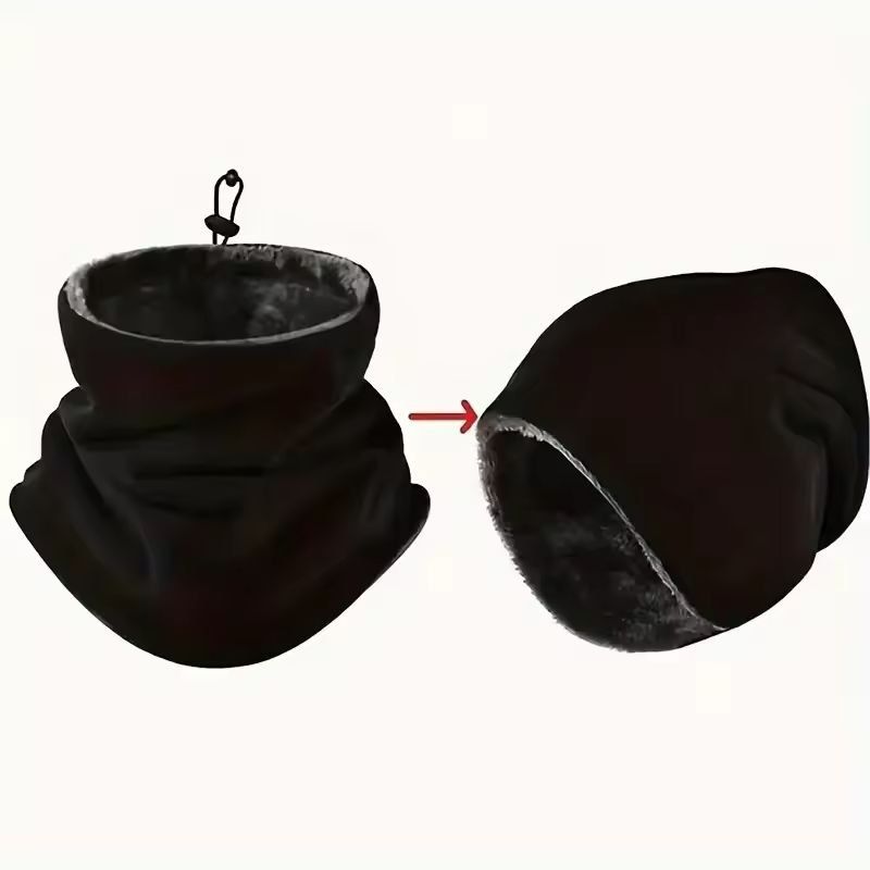 Mens Thermal Knit Neck Gaiter  Breathable Windproof Fleece Lined Outdoor Warmer 2