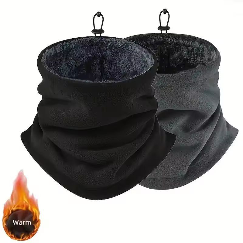 Mens Thermal Knit Neck Gaiter  Breathable Windproof Fleece Lined Outdoor Warmer 3