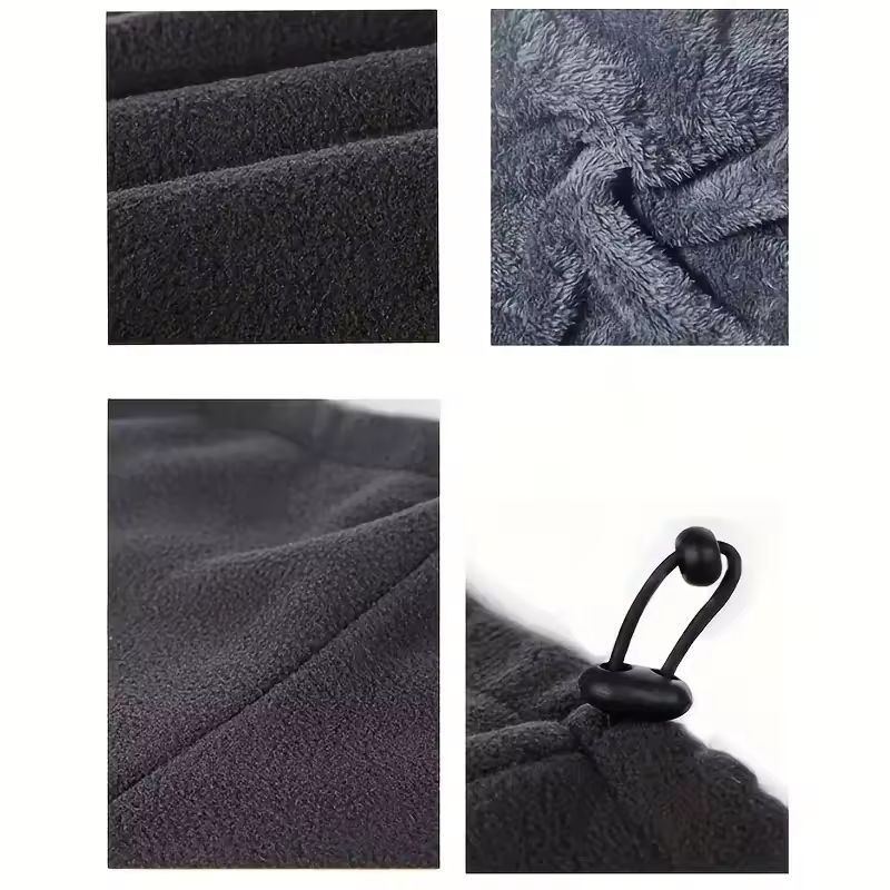Mens Thermal Knit Neck Gaiter  Breathable Windproof Fleece Lined Outdoor Warmer 4