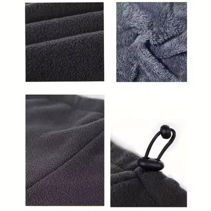 Mens Thermal Knit Neck Gaiter  Breathable Windproof Fleece Lined Outdoor Warmer 4