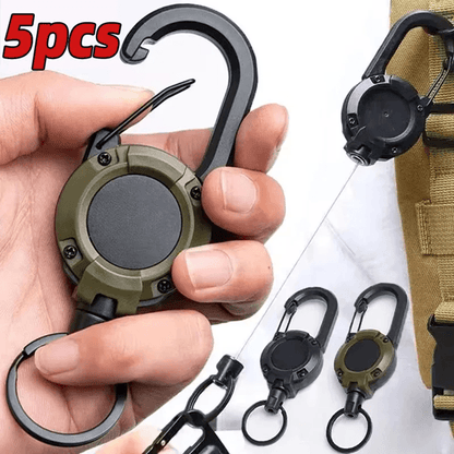 SteelGrip Retractable Carabiner Keychain