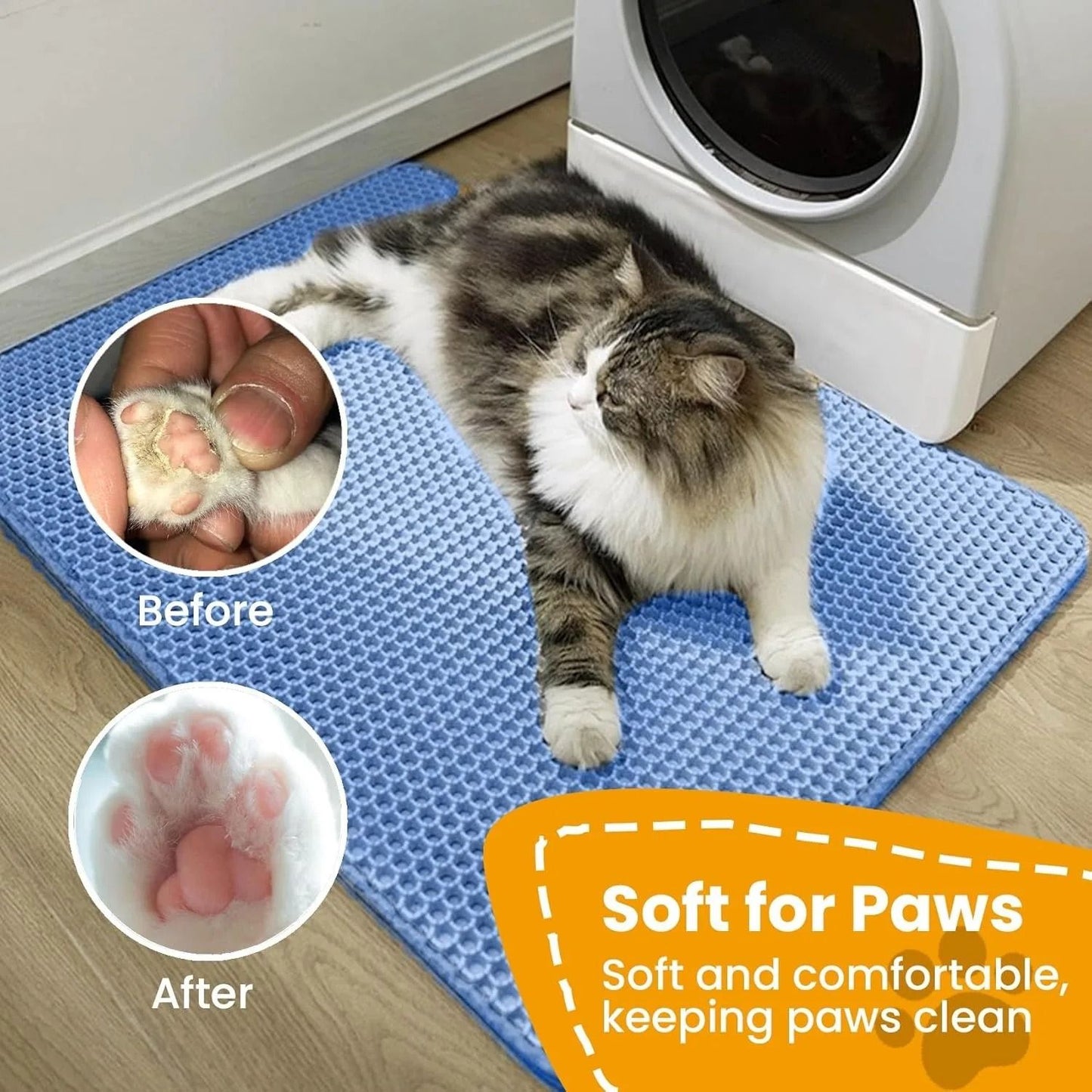 Waterproof Non Slip Cat Litter Mat 4