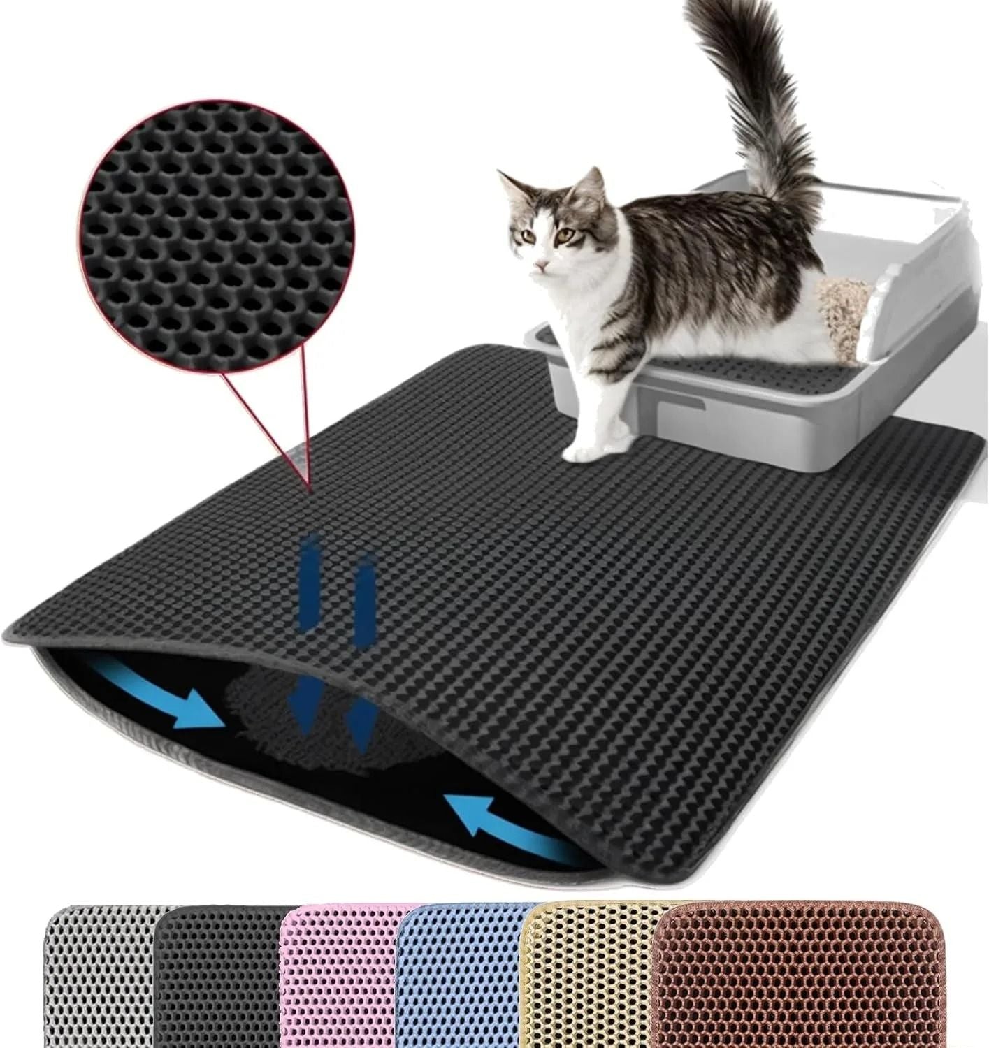 Waterproof Non Slip Cat Litter Mat 9