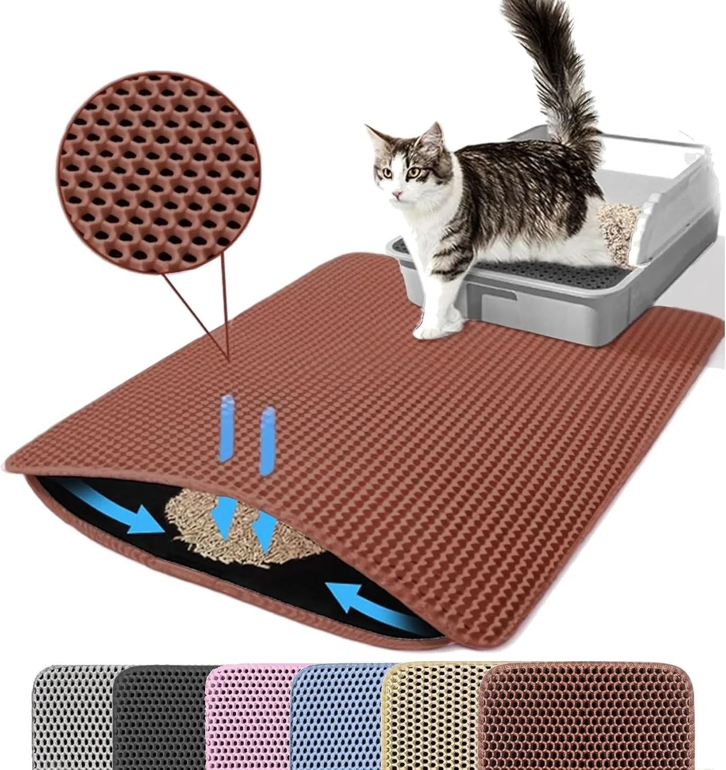 Waterproof Non Slip Cat Litter Mat 10