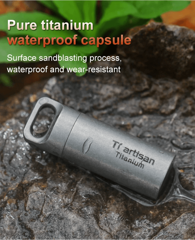 TitanCarry Mini Titanium Pill Container