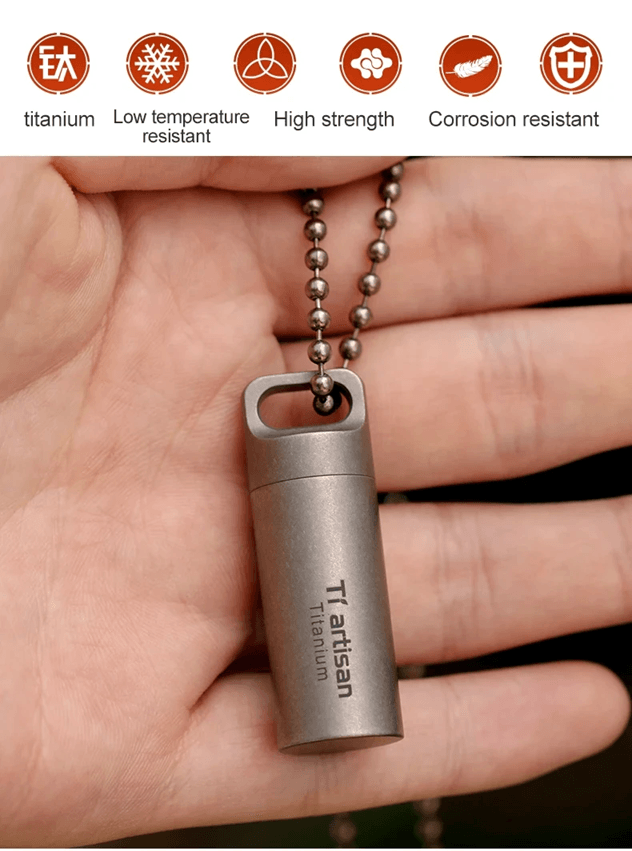 TitanCarry Mini Titanium Pill Container 1