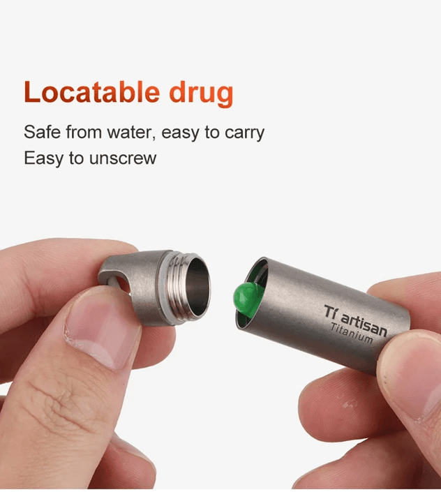 TitanCarry Mini Titanium Pill Container 2