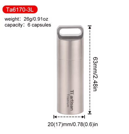 TitanCarry Mini Titanium Pill Container 9