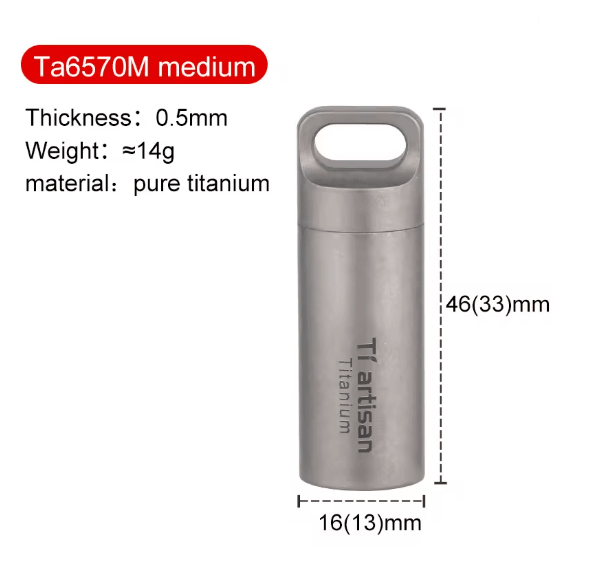 TitanCarry Mini Titanium Pill Container 3