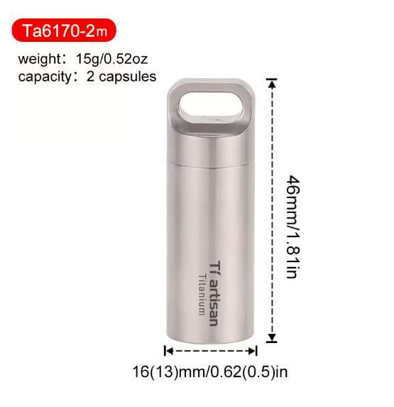 TitanCarry Mini Titanium Pill Container 8