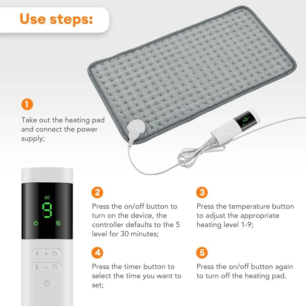 Electric Heating Pad Pet Thermal Mat With 9 Temperature Levels And 4 Timer Modes 5