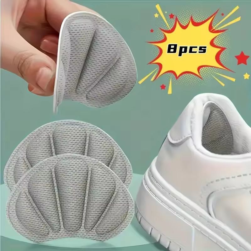 SecureStep 8Pack SelfAdhesive Heel Pads  AntiSlip Cushions To Prevent Heel Slipping  Blisters 6
