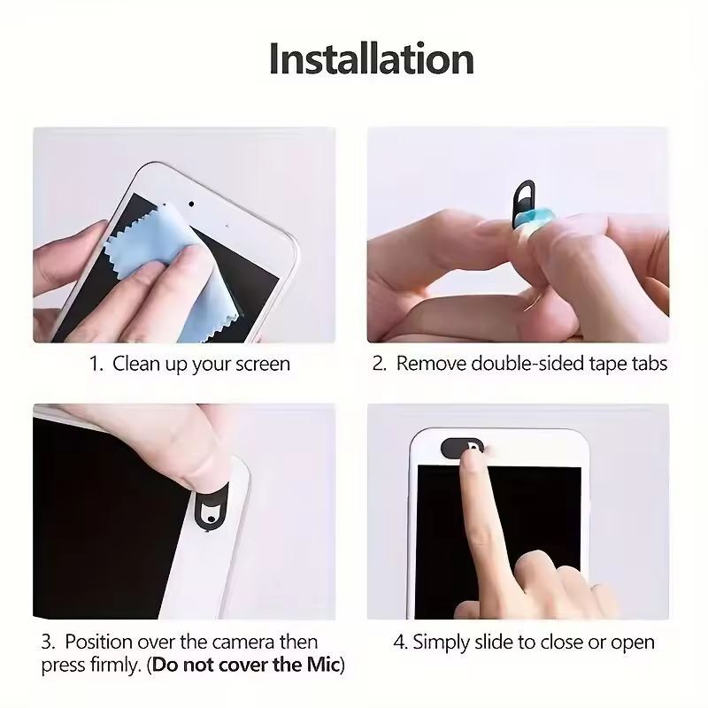 5Pack UltraSlim Camera Privacy Cover  OneTouch Slide For Laptop Phone  Tablet 2