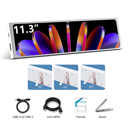IPS Display VESA HDMI USBC Inch Portable Small Size Dual Connectivity Monitor For Laptop Use 7