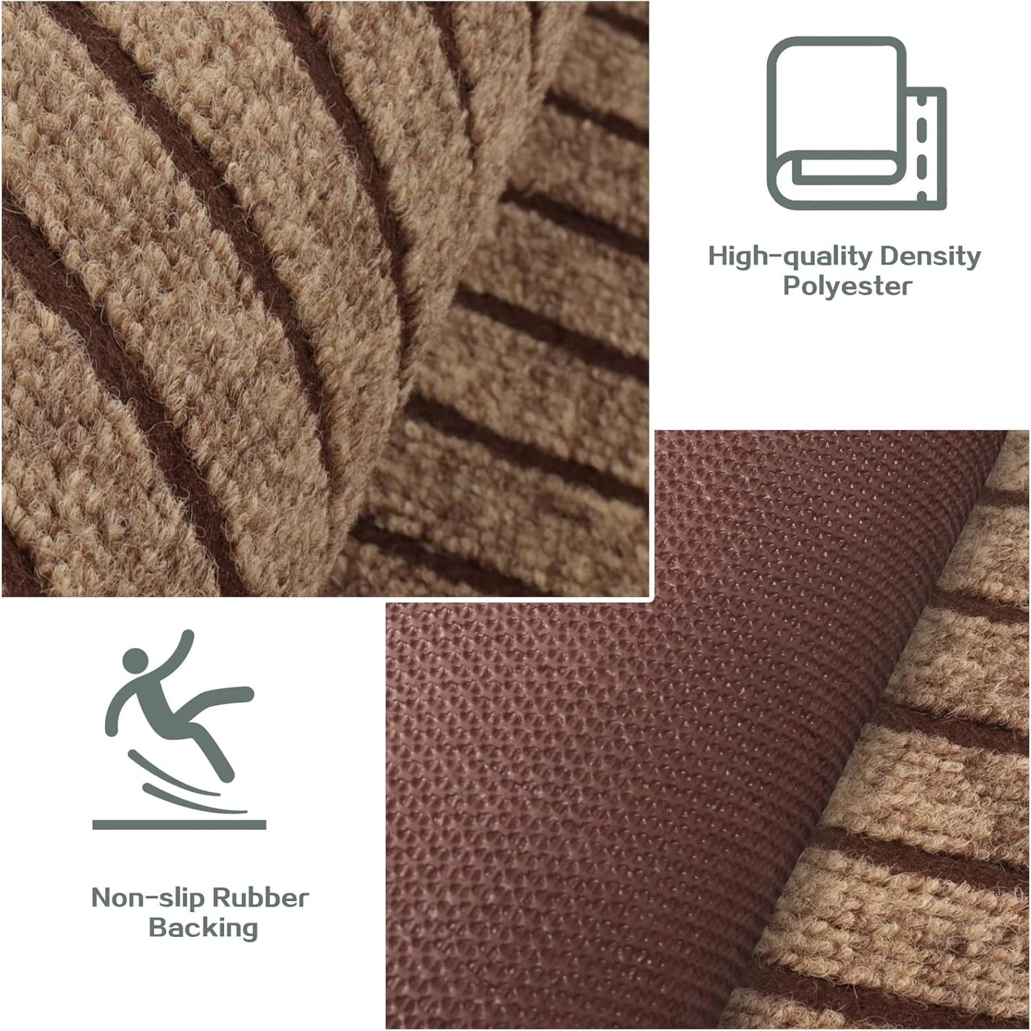 Household Striped Carpet Door Mat NonSlip Waterproof Kitchen Floor Mat Easy To Clean And Customisat