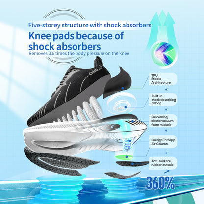 Heavy Runners Running Shoes For Men Lace Up Sports Sneakers Cushioning Nonslip Outdoor Athletic Sho