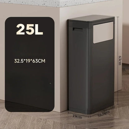 Rectangular Kitchen Wastebasket With Anti Odor And Recycling Features Trash Can Storage Kitchen Was 6