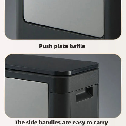 Rectangular Kitchen Wastebasket With Anti Odor And Recycling Features Trash Can Storage Kitchen Was 5