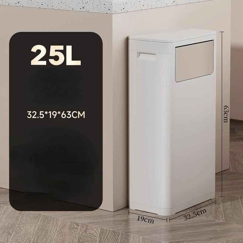 Rectangular Kitchen Wastebasket With Anti Odor And Recycling Features Trash Can Storage Kitchen Was 8