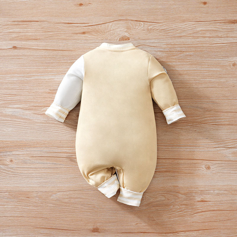 Spring Autumn Baby Cartoon Jumpsuit Long Sleeved Baseball Clothes Trendy And Handsome Baby Clothes 1