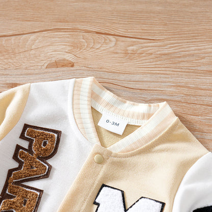 Spring Autumn Baby Cartoon Jumpsuit Long Sleeved Baseball Clothes Trendy And Handsome Baby Clothes 2
