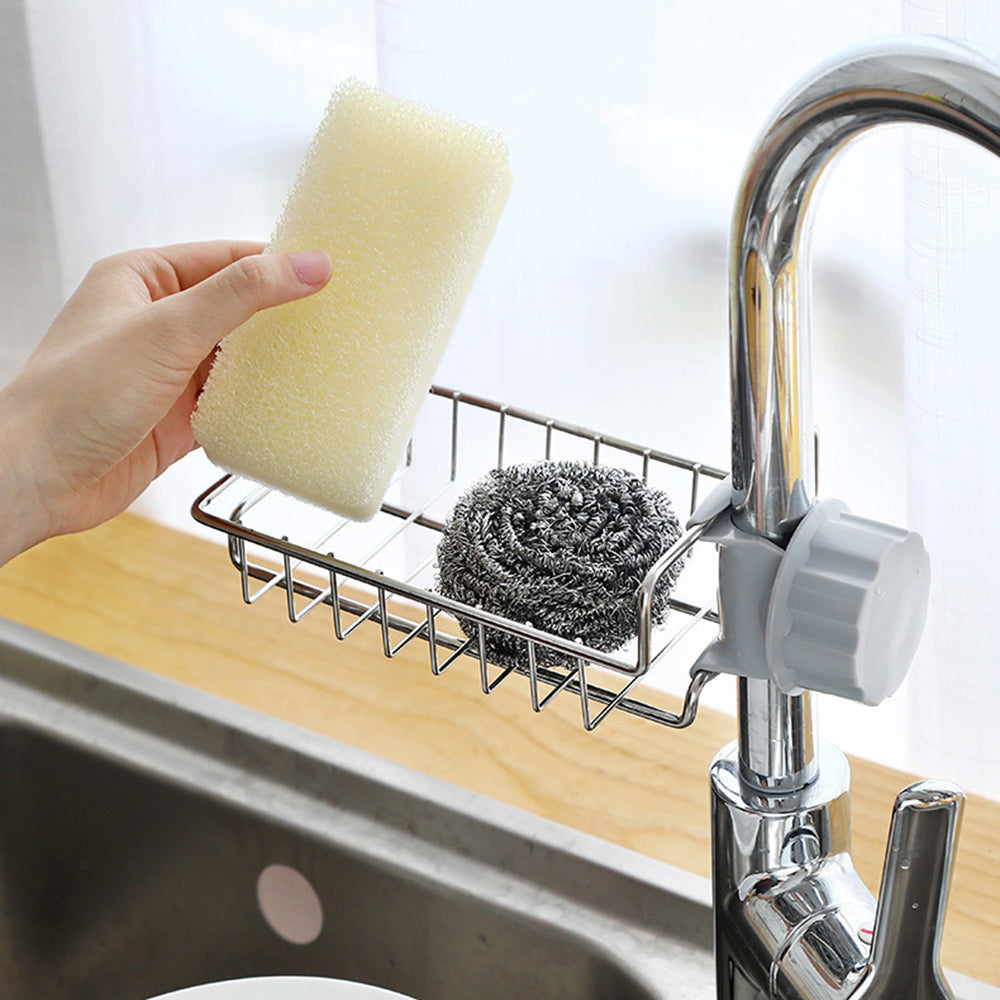 Kitchen Faucet Storage Rack For Stainless Steel Sink Household Towel Drying Rack Hanging Basket 3