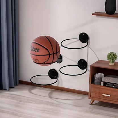 Iron Basketball, Football, Volleyball Storage Rack, Wall Mounted Ball Rack for Household Use