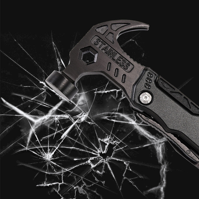 Camping Tool Outdoor Multifunctional Claw Hammer Woodworking Hammer Broken Window Escape Hammer Veh 1