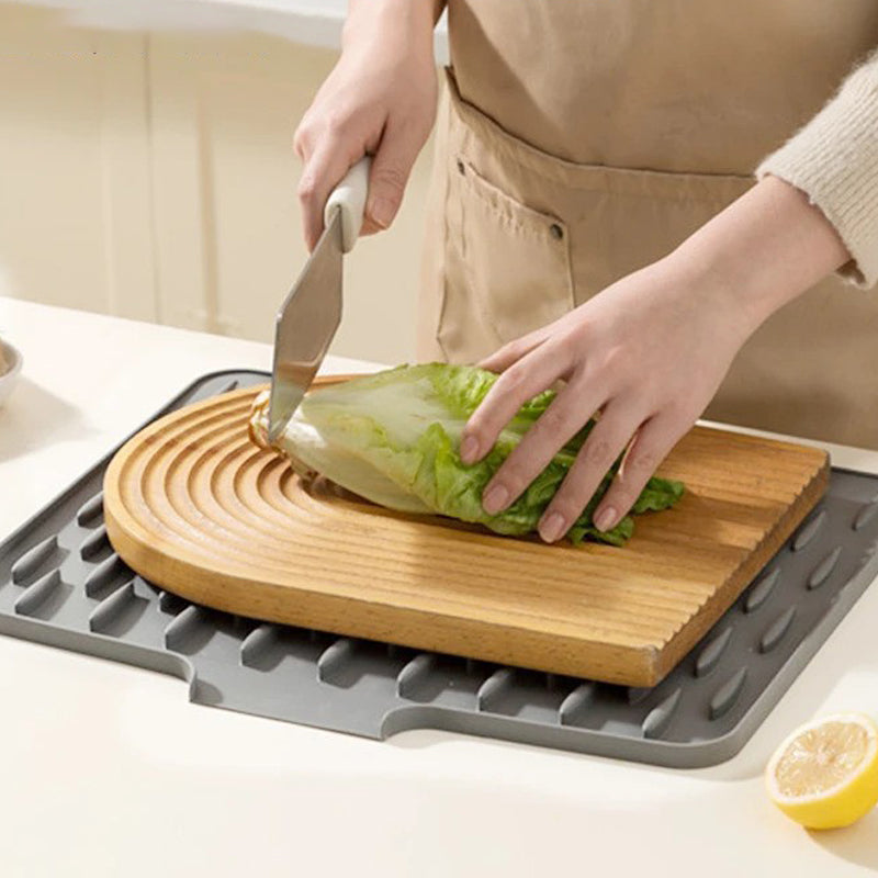 Silicone Drain Mat For Sink Kitchen Dish Draining Drying Mat 2