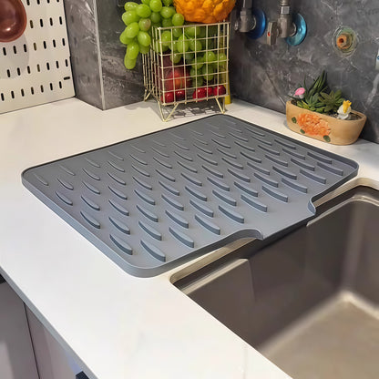 Silicone Drain Mat For Sink Kitchen Dish Draining Drying Mat 3