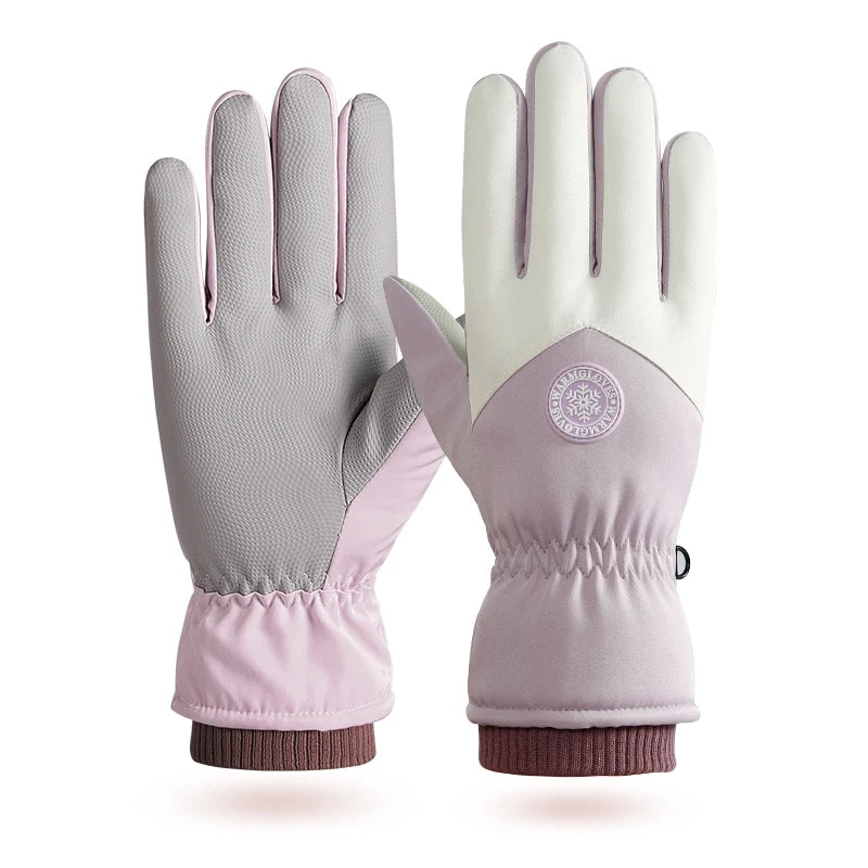 Waterproof Coldproof Winter Gloves Thermal Ski Gloves Nonslip Touch Screen Adjustable Winter Gloves 6