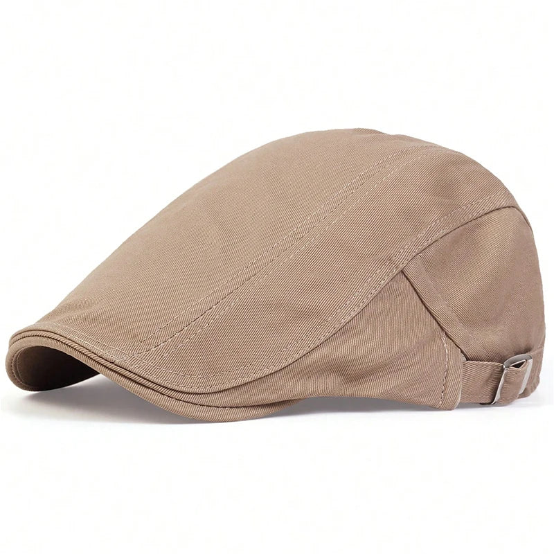 Adjustable Men Solid Color Berets Newsboy Cap Summer Flat Hat Spring And Summer Adjustable Flat Cap 8