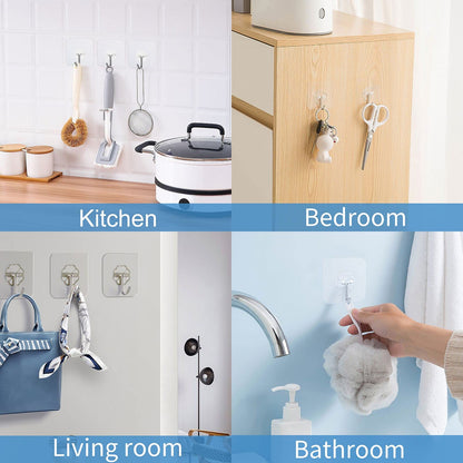 Waterproof And Oil Proof SelfAdhesive Wall Hooks For Kitchen Bathroom And Outdoor Use 2