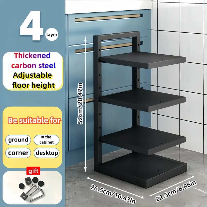 Adjustable Stainless Steel Pot Rack Organiser For Kitchen Storage 11