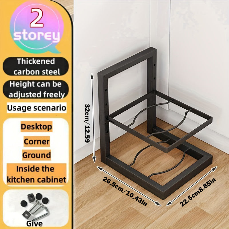 Adjustable Stainless Steel Pot Rack Organiser For Kitchen Storage 6