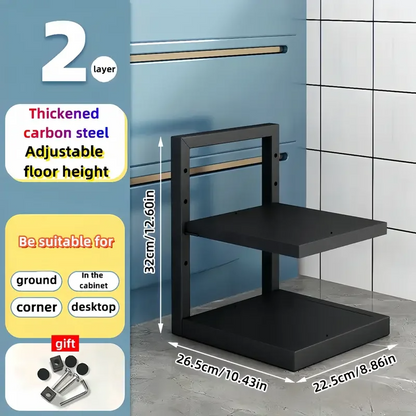 Adjustable Stainless Steel Pot Rack Organiser For Kitchen Storage 7